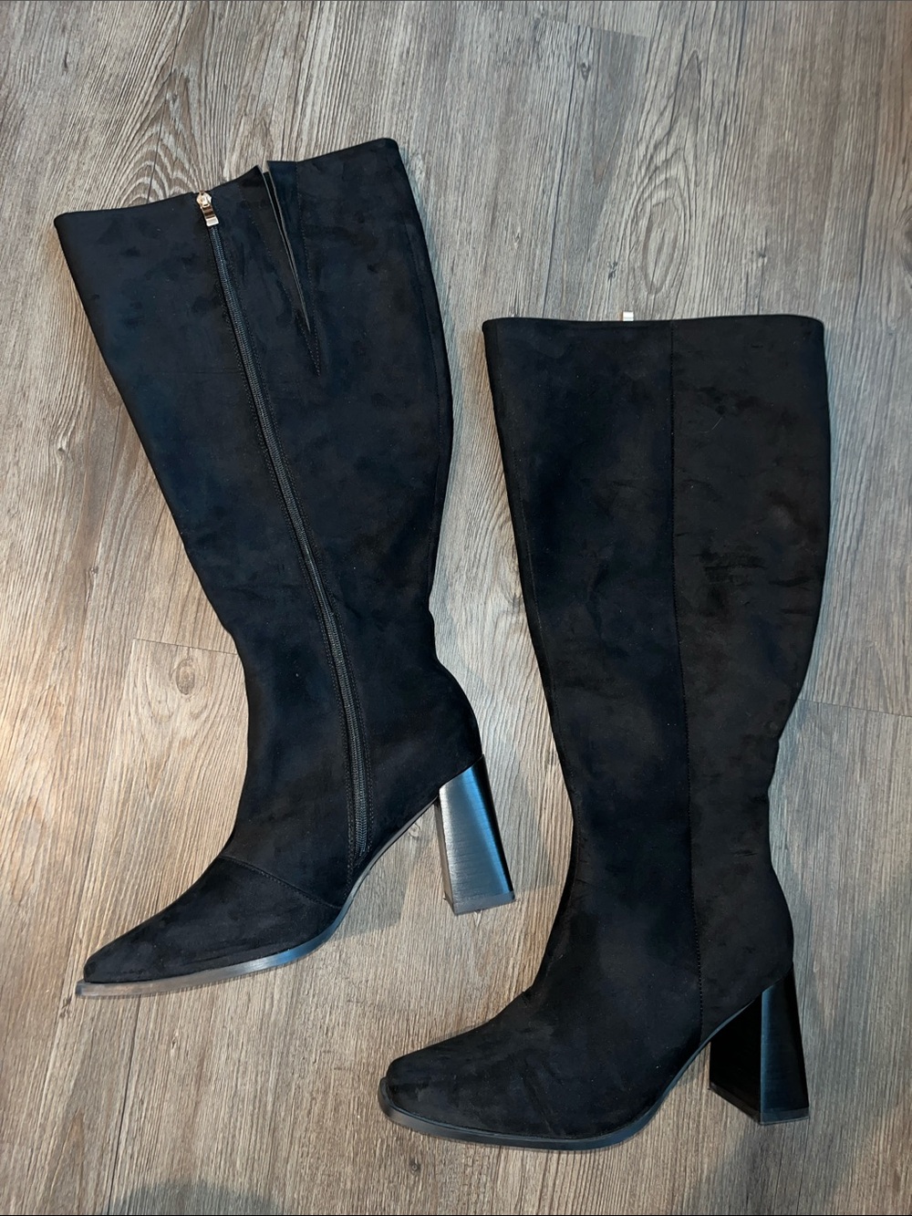 BILLINI Black Knee-High Block Heel Boots